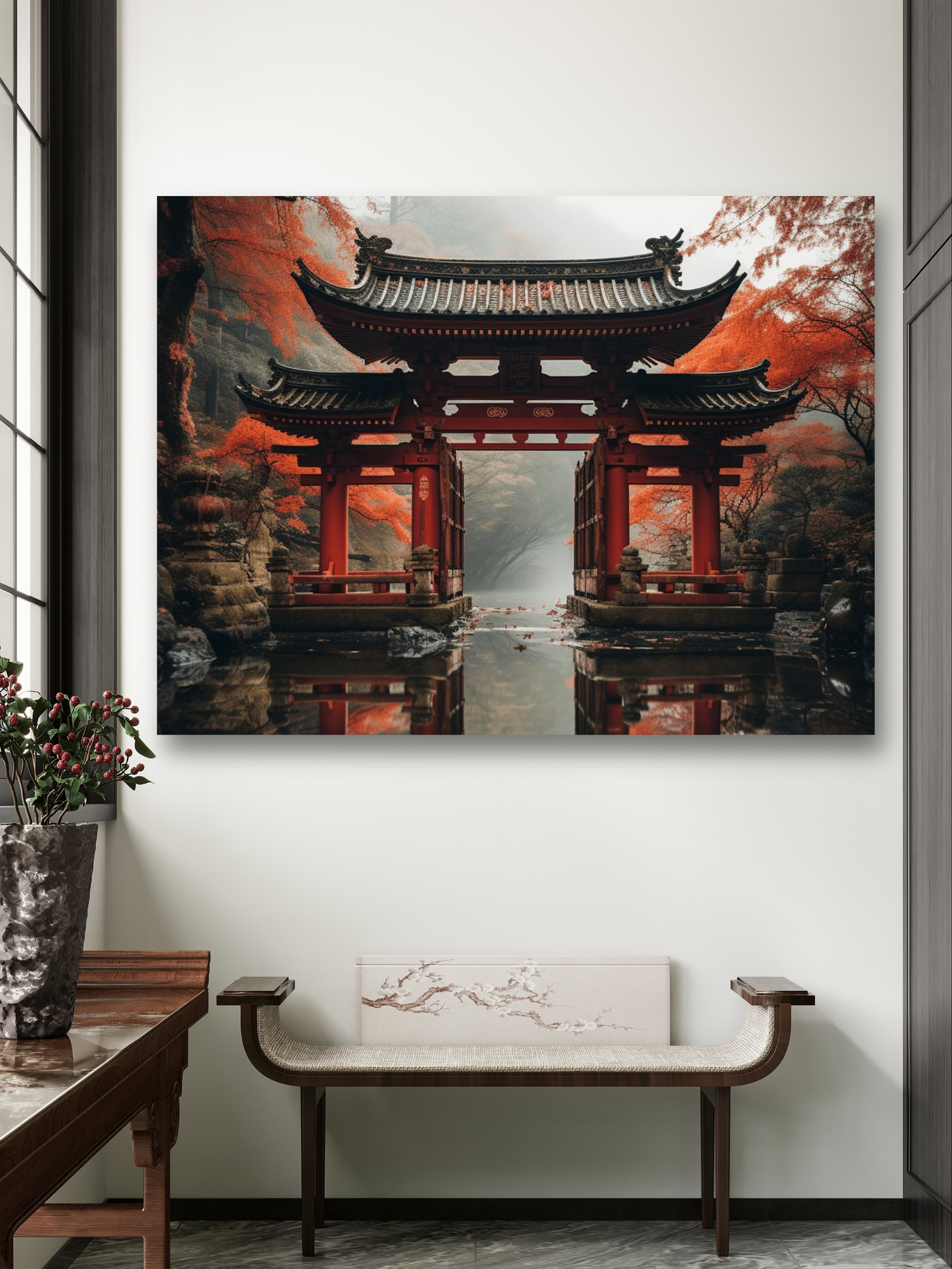 Japanischer Tempel Wandbild