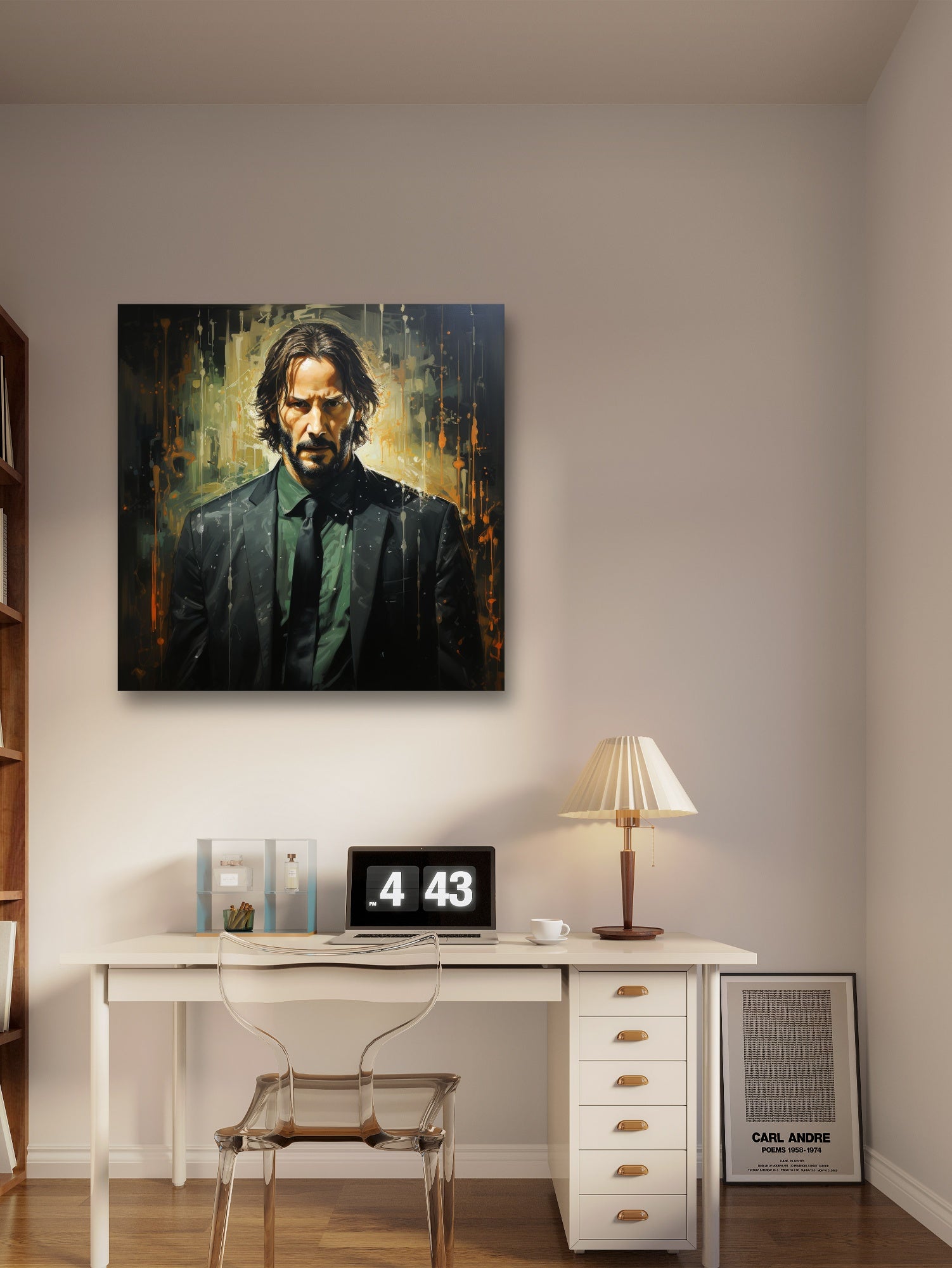 Keanu Reeves Pop Art Glasbild