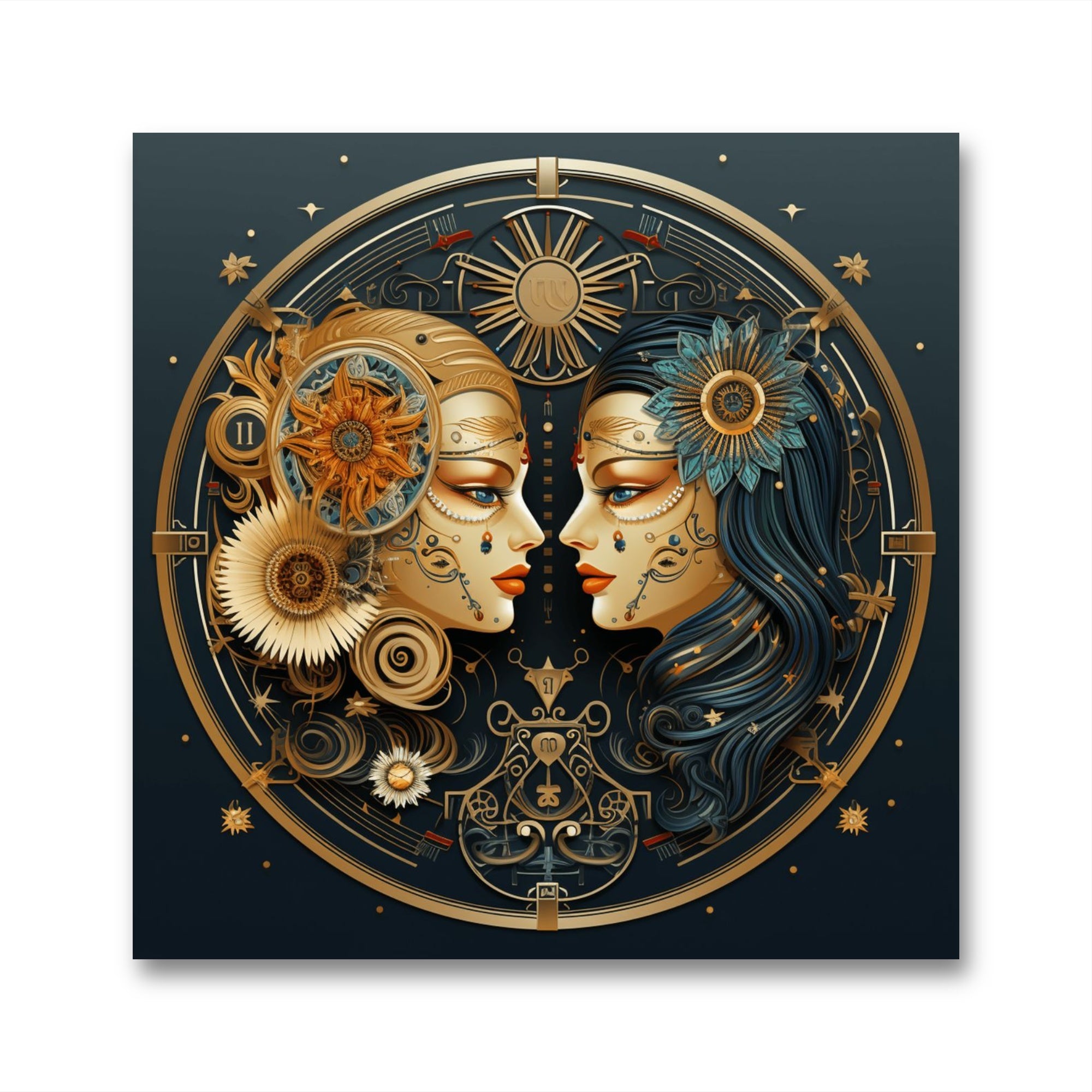 Glasbild - Zodiac Gemini