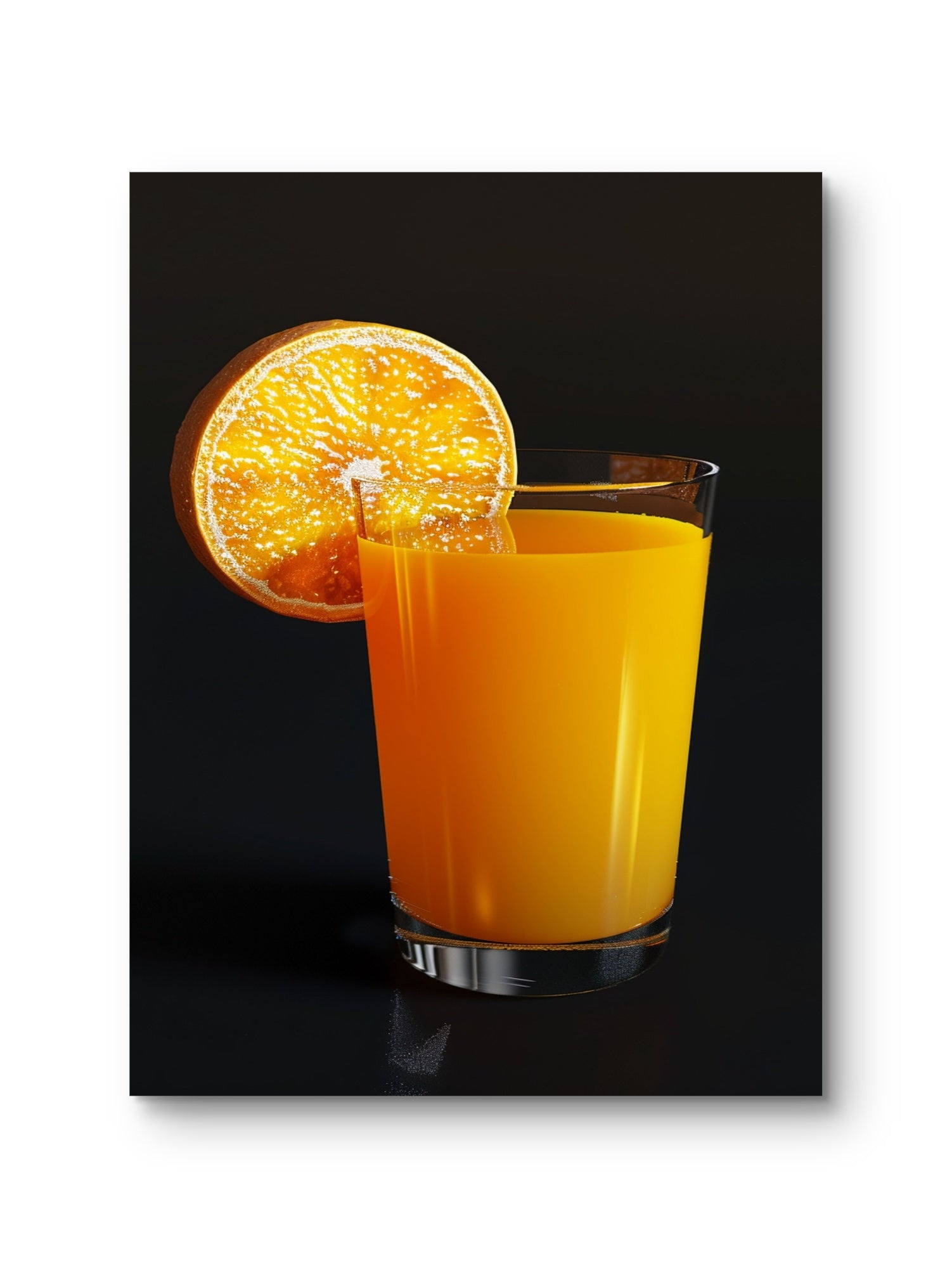 Orangensaft Glasbild