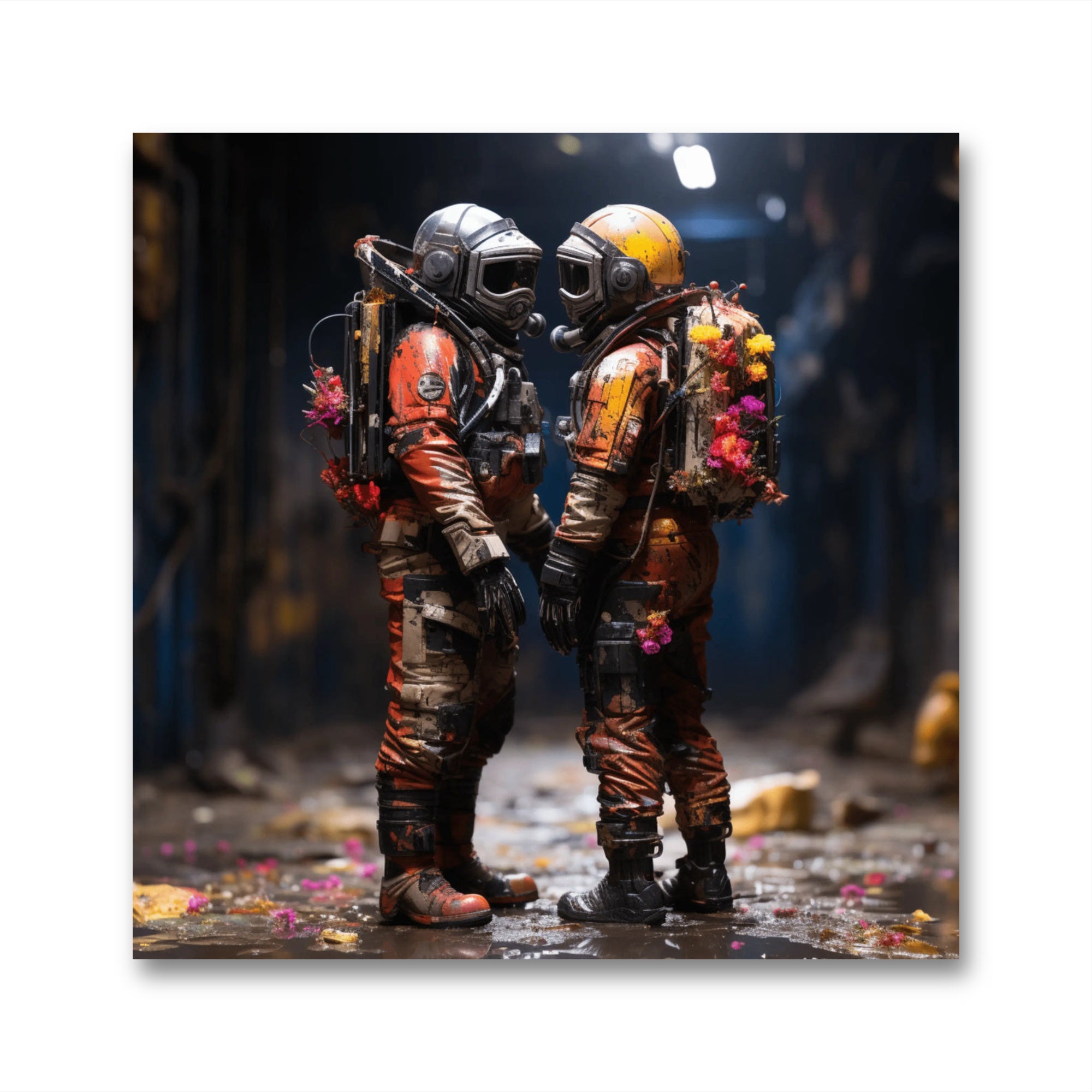 Leinwandbild - Astronaut Couple