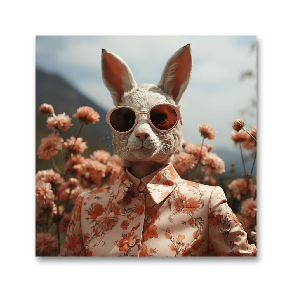 Leinwandbild - Cool Bunny