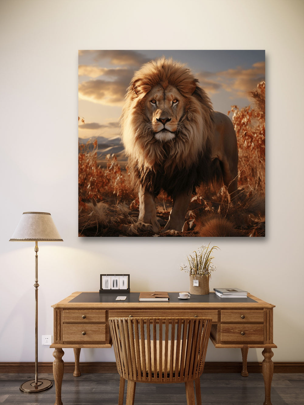 Glasbild - King of the Jungle