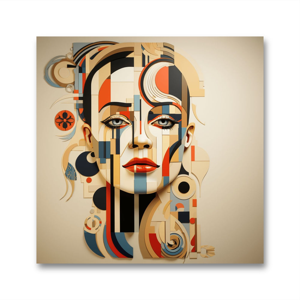 Glasbild - Painted Head 3