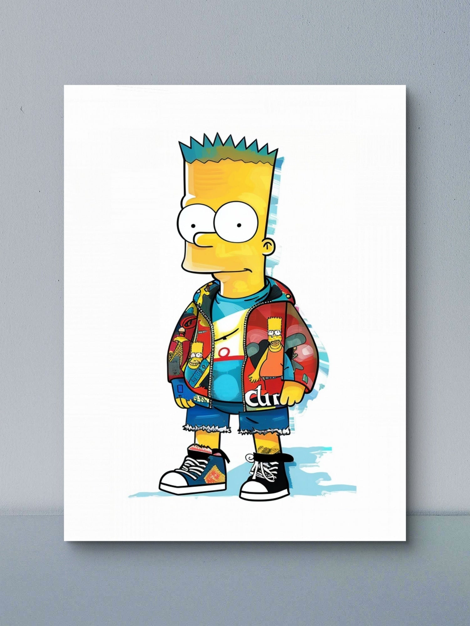 Bart Simpsons Pop Art Glasbild