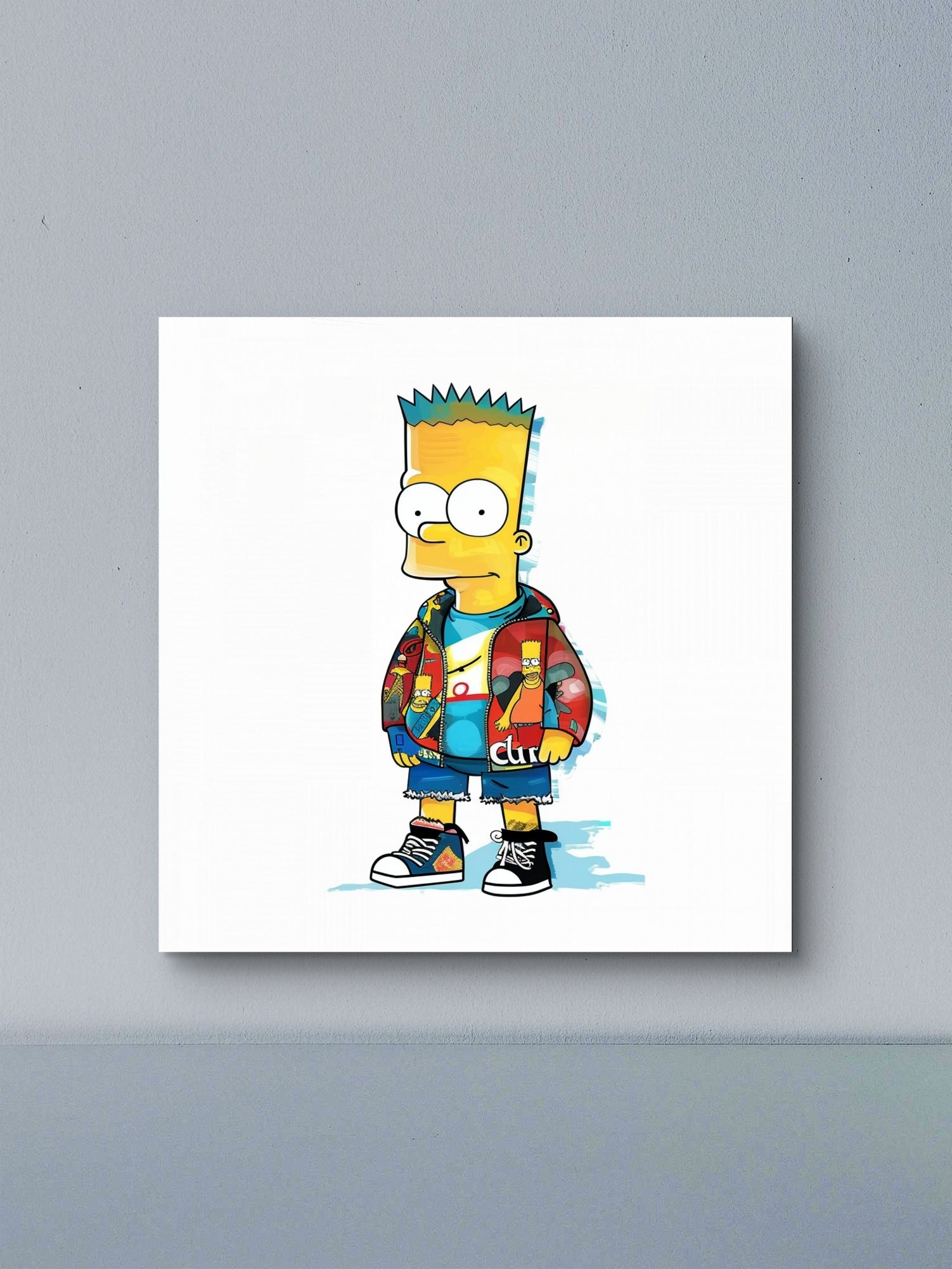 Bart Simpsons Pop Art Glasbild