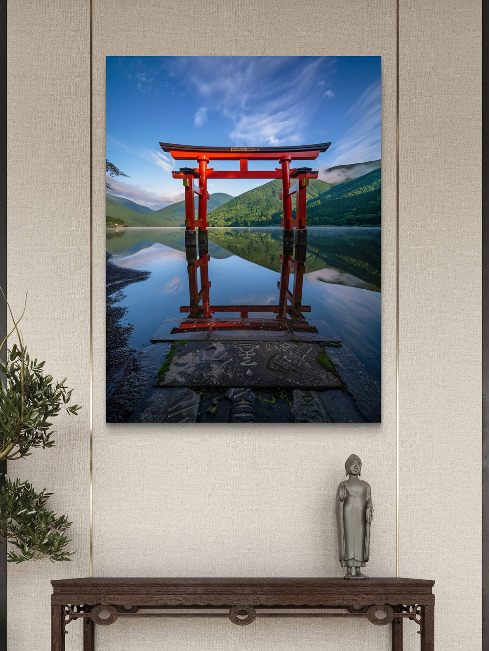 Japanisches Torii Glasbild