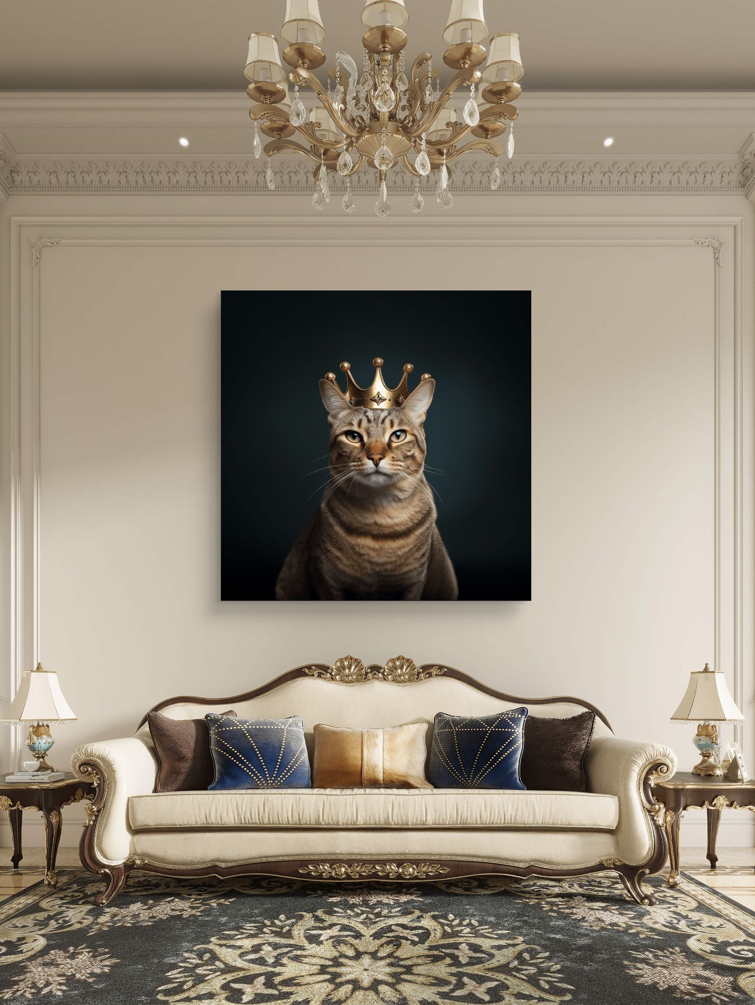 Leinwandbild - Crown Cat