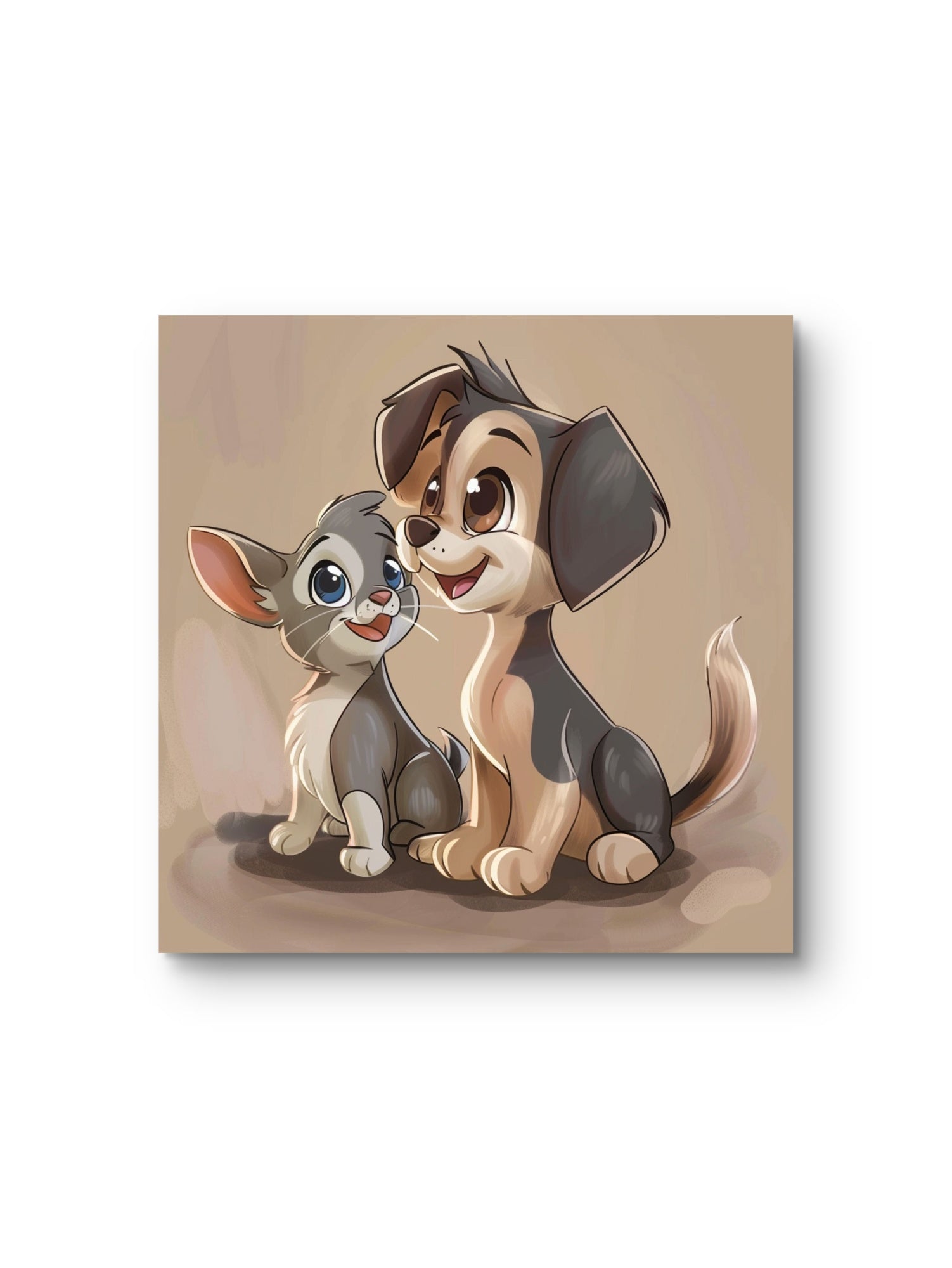 Happy Cat & Dog Kinder Poster - ohne Rahmen