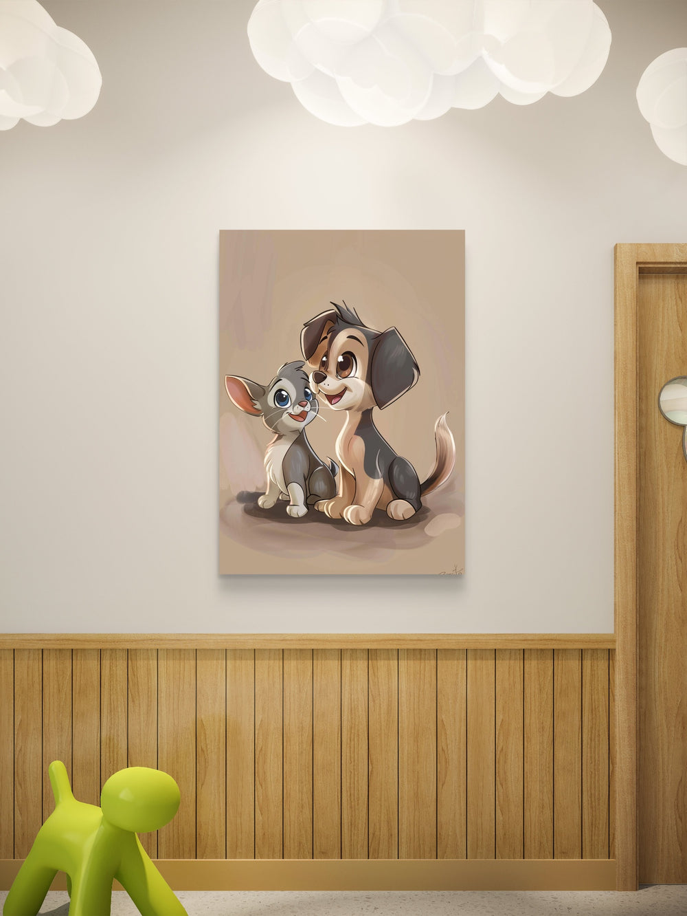 Happy Cat & Dog Kinder Poster - ohne Rahmen