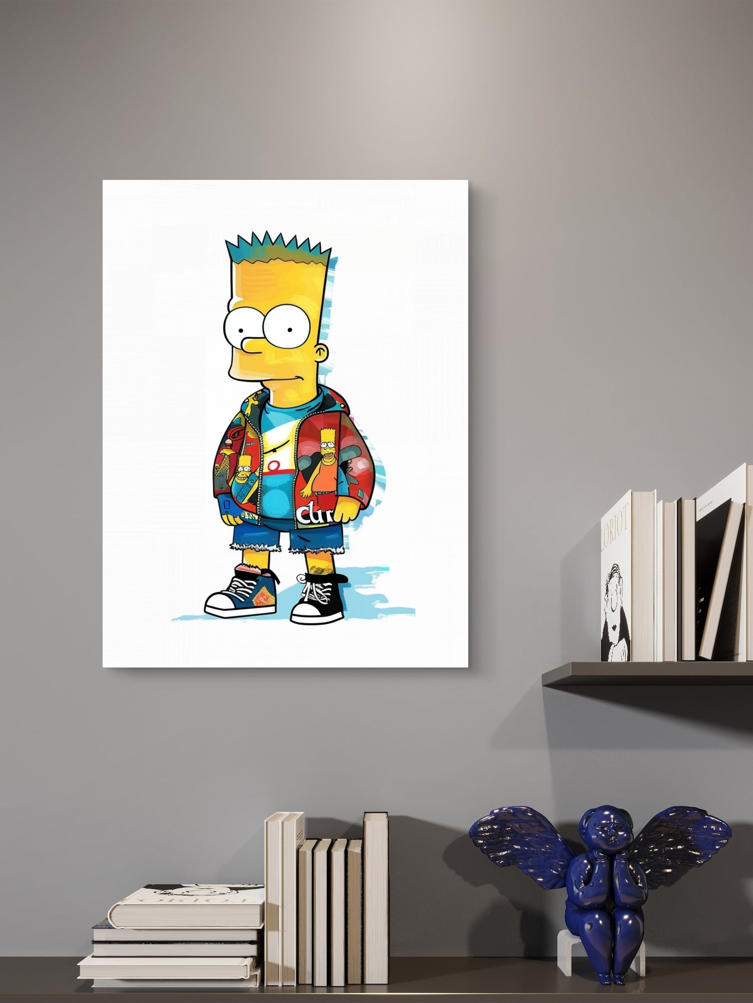 Bart Simpsons Pop Art Glasbild