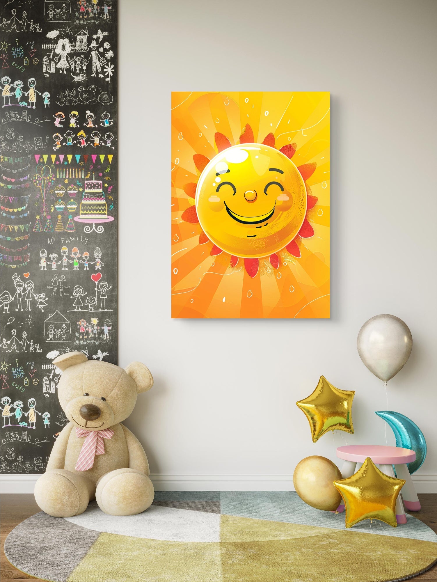 Happy Sun Kinder Poster - ohne Rahmen