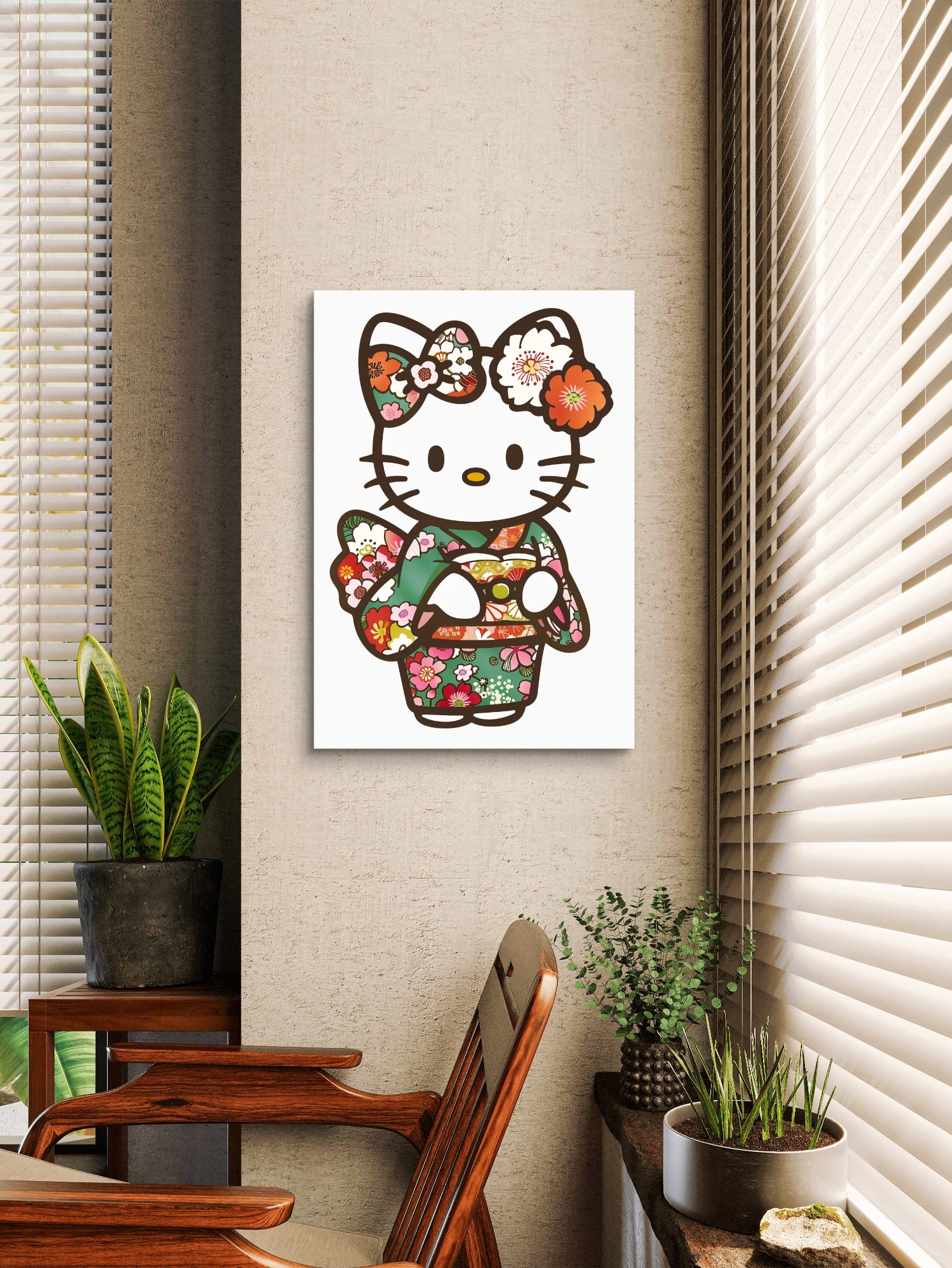 Hello Kitty Glasbild