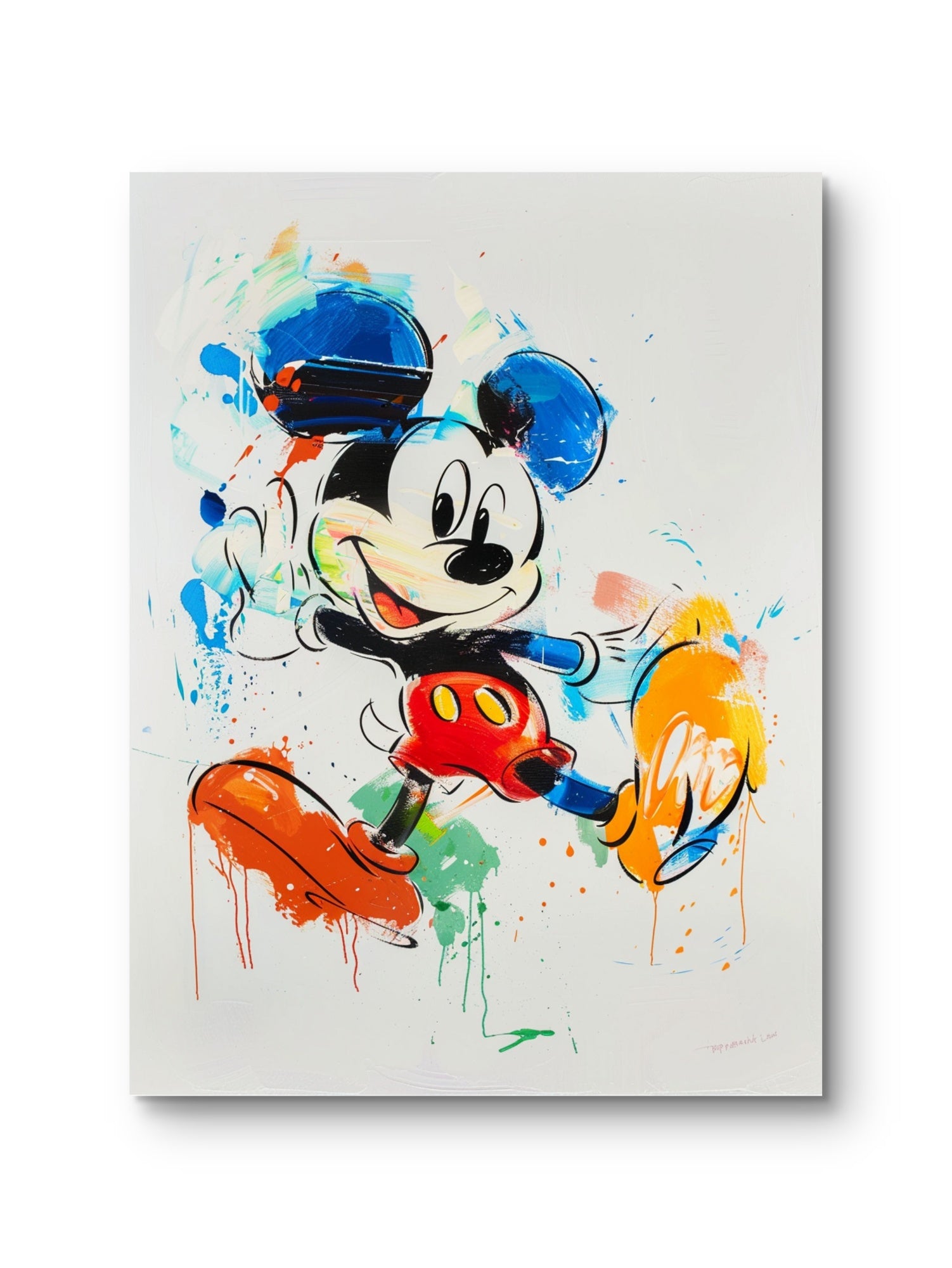 Micky Maus Popart Glasbild