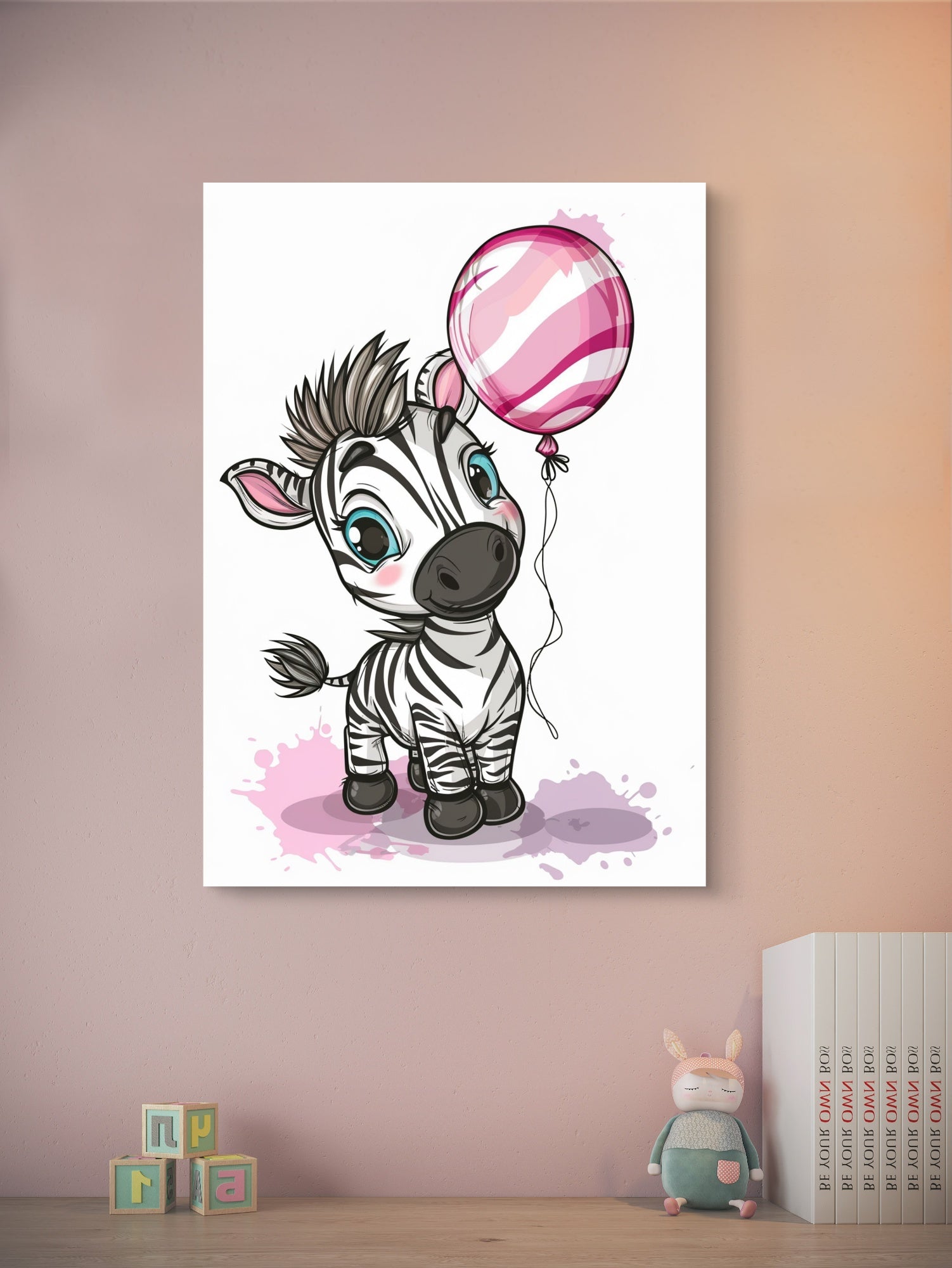 Zebra mit Luftballoon