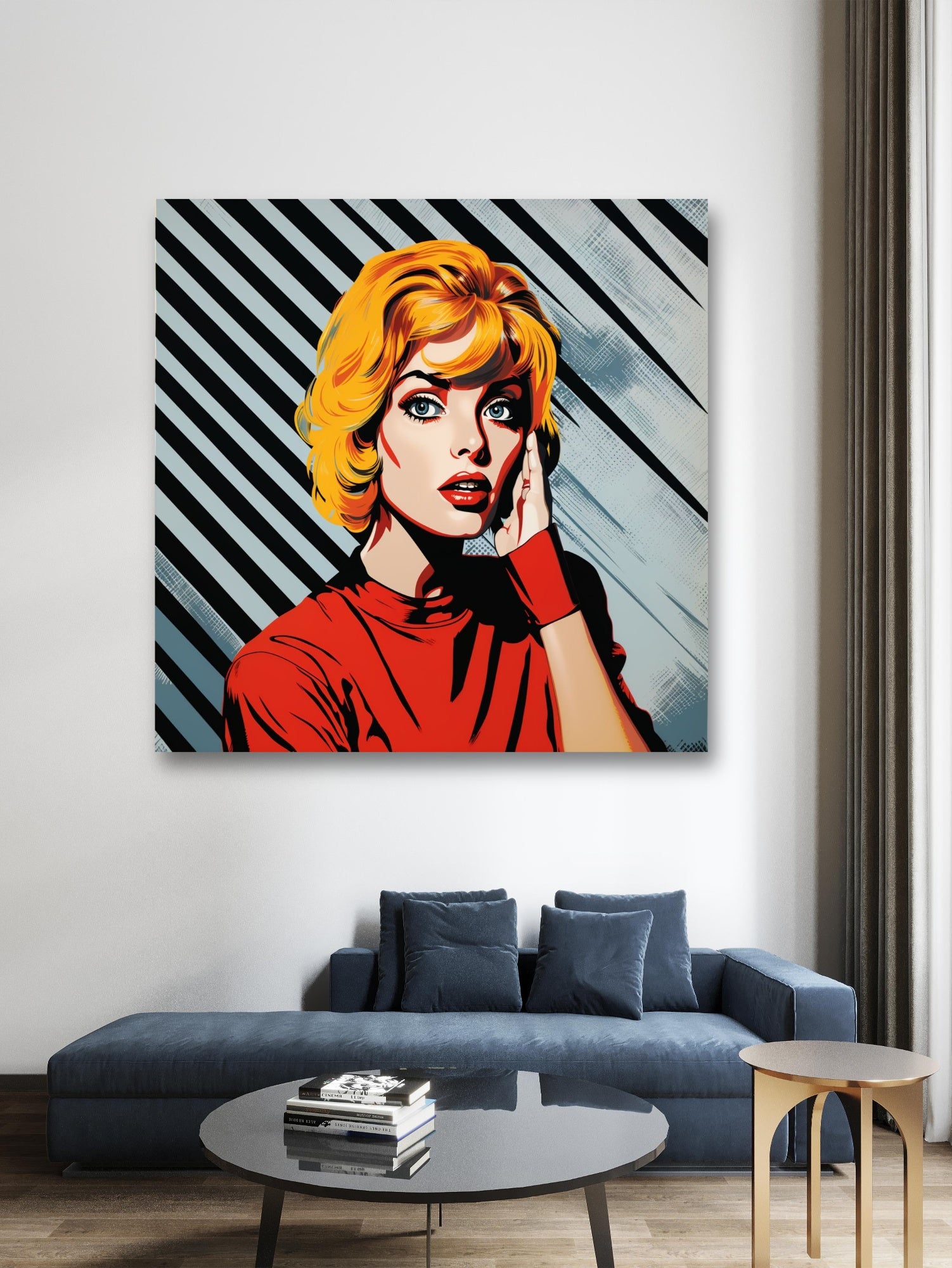 Glasbild -Women Portrait Popart