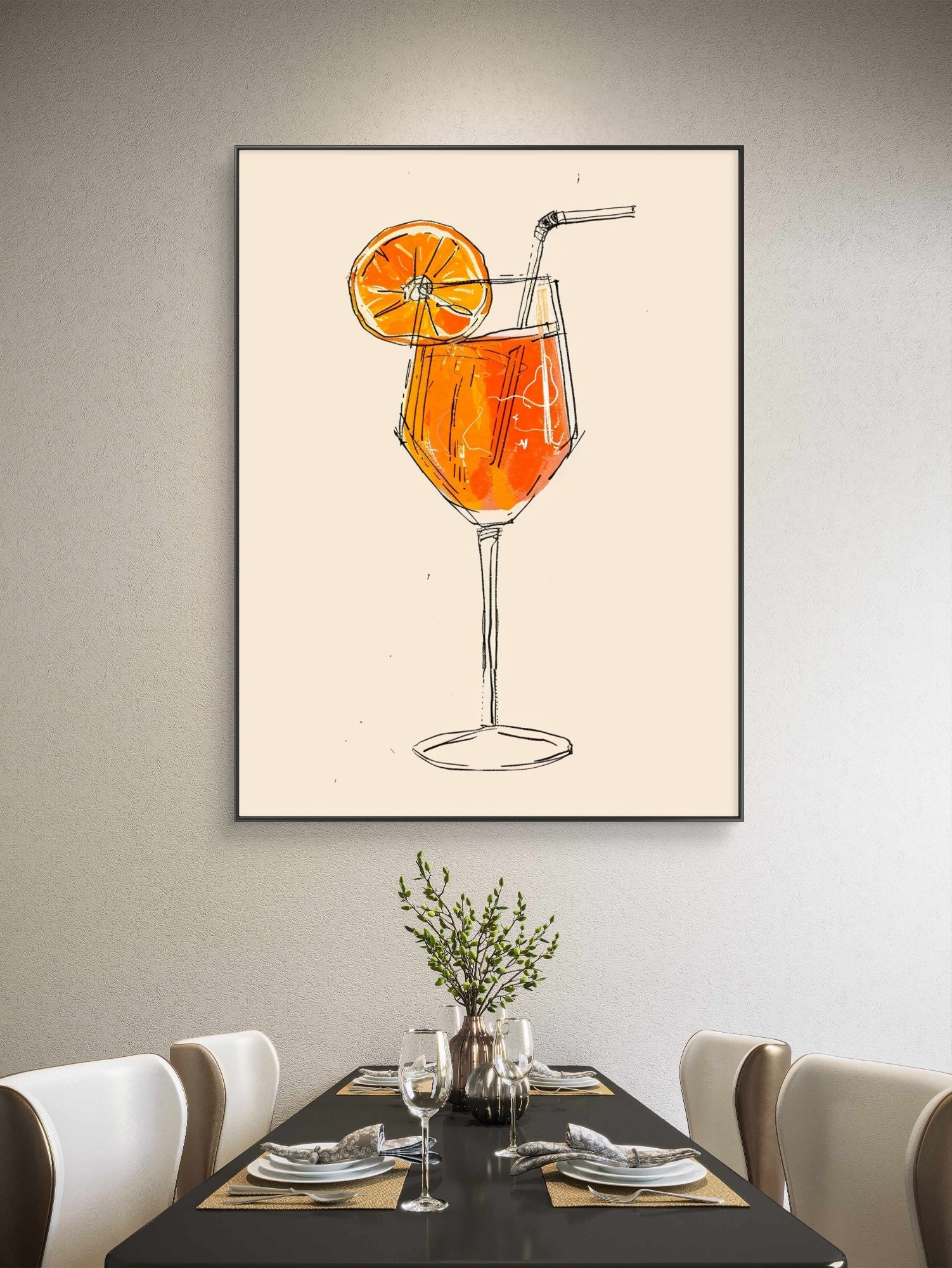 Aperolspritz Poster ohne Bildrahmen - mywallexpressions