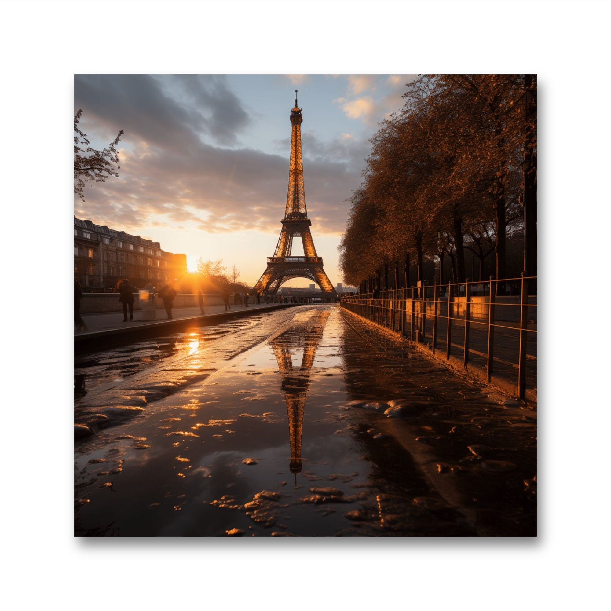 Leinwandbild - Paris in Sunset