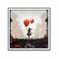 Bild mit Passepartout - Balloon Girl - mywallexpressions