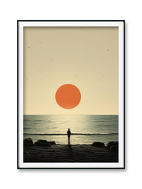 Bild mit Passepartout - Sunset at the Beach - mywallexpressions