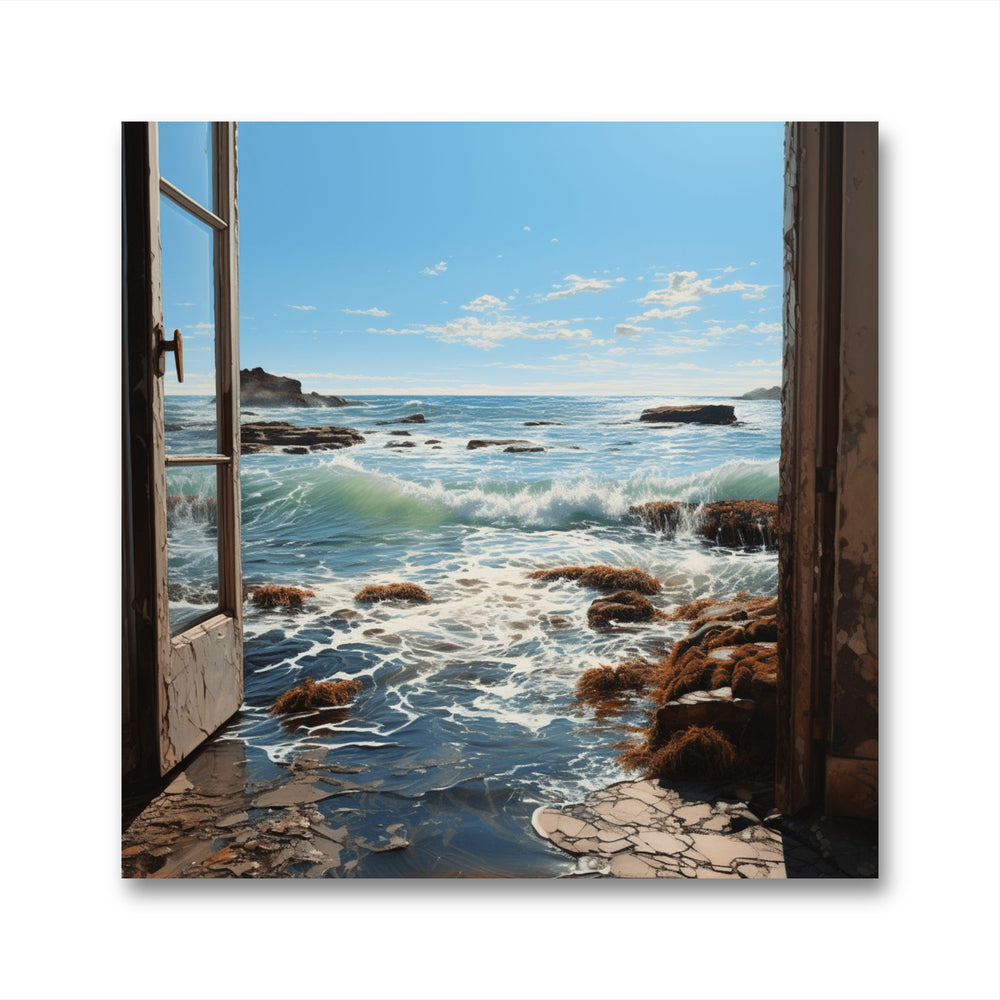 Glasbild - A Window in the Ocean