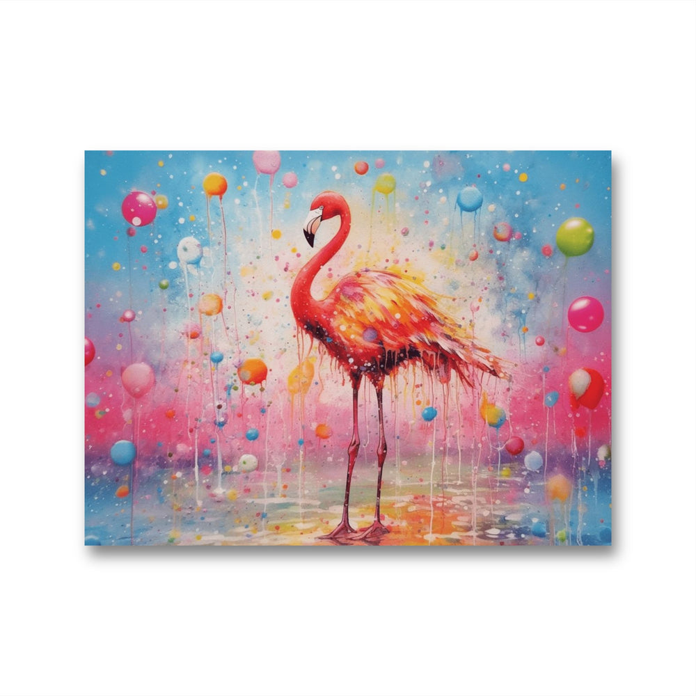 Glasbild - Ocean Flamingo