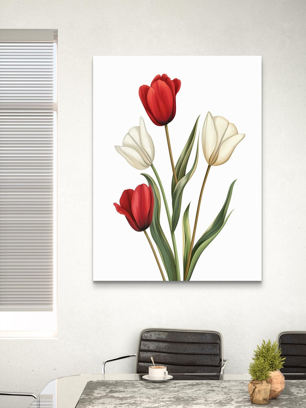 Tulpen Glasbild