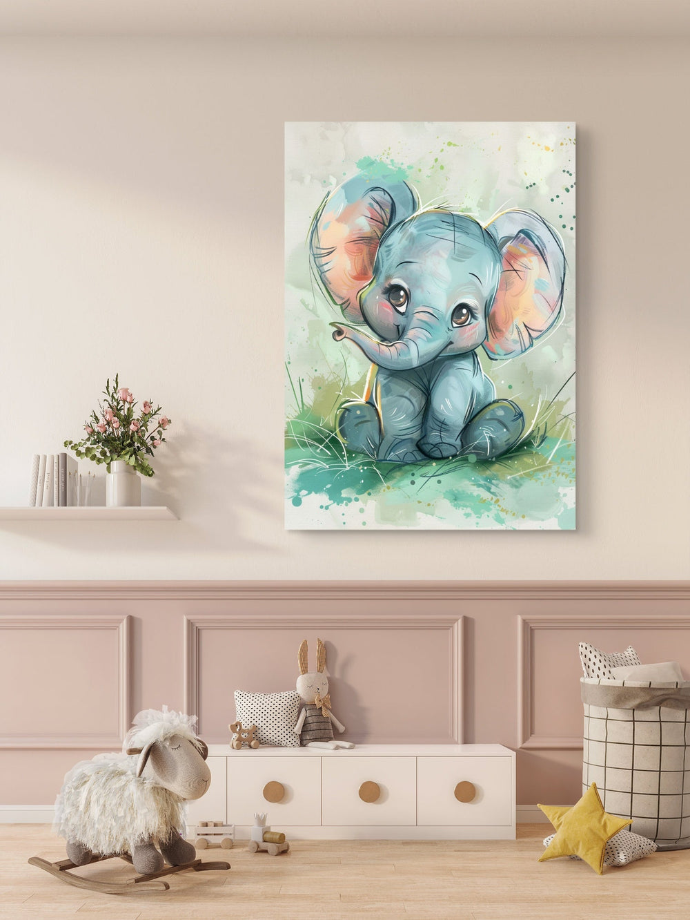 Elefantenbaby in Nature Poster - ohne Rahmen - mywallexpressions