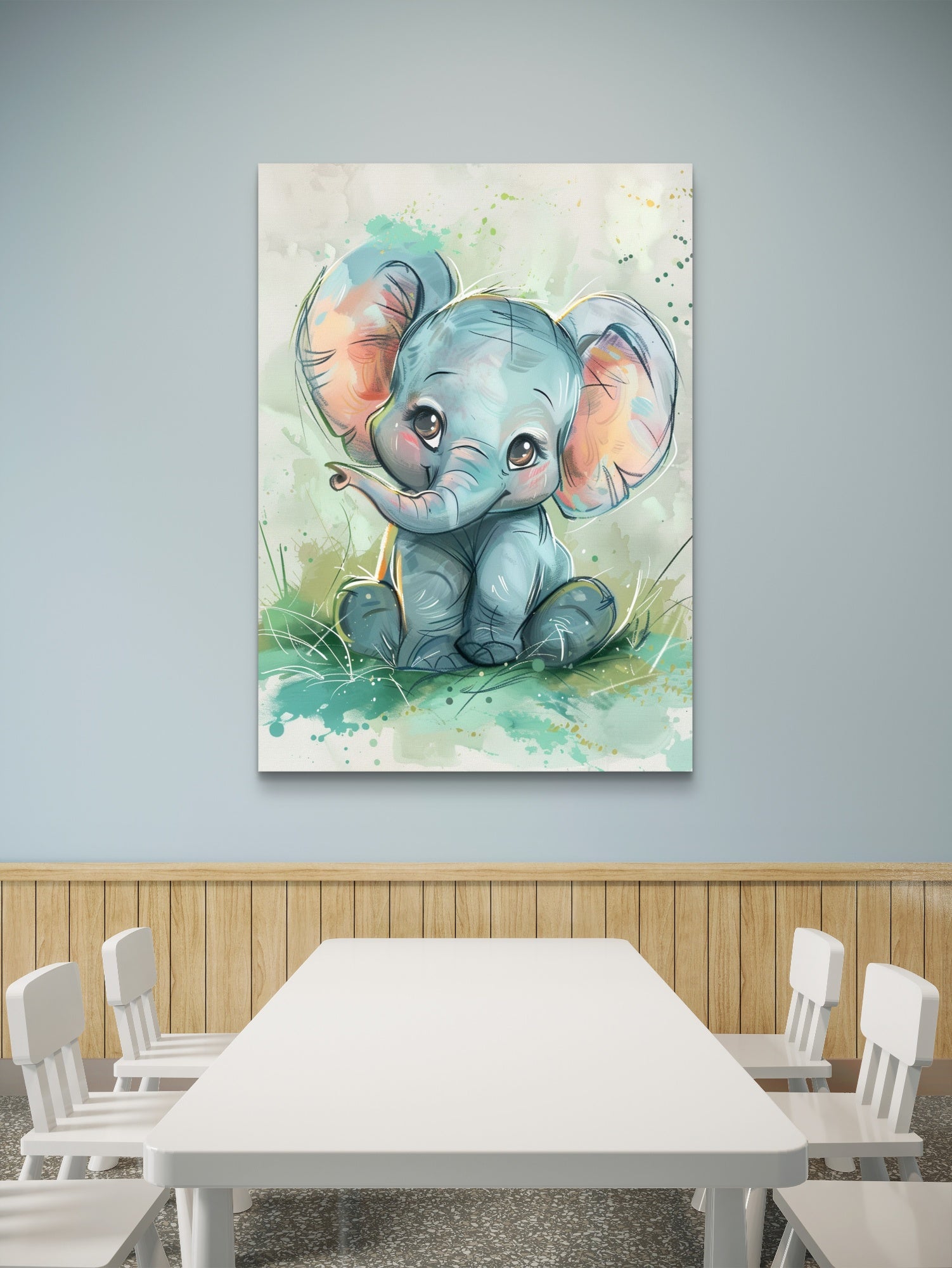 Elefantenbaby in Nature Poster - ohne Rahmen - mywallexpressions