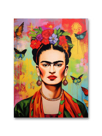 Frida Kahlo Portrait Glasbild - mywallexpressions