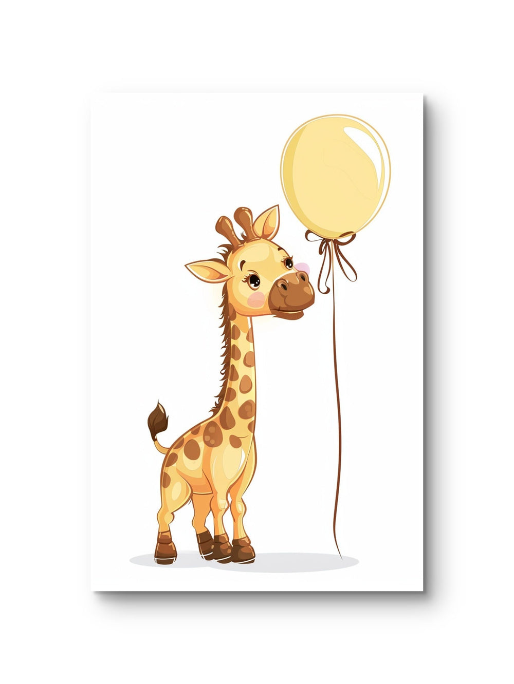 Giraffe mit Luftballon Poster - ohne Rahmen - mywallexpressions