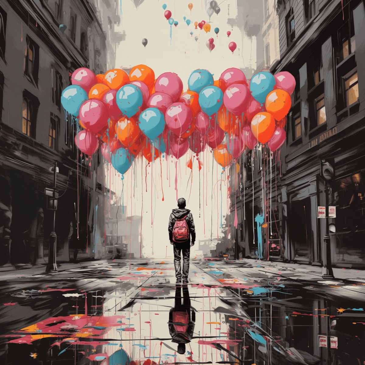 Glasbild - Balloon Guy - mywallexpressions