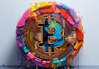 Glasbild - Bitcoin Pop Art - mywallexpressions