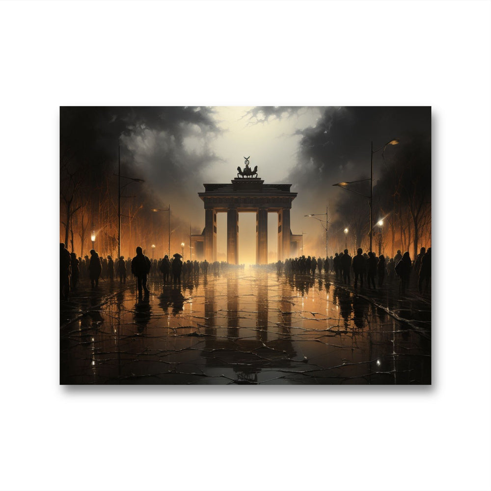 Glasbild - Brandenburger Tor im Nebel - mywallexpressions