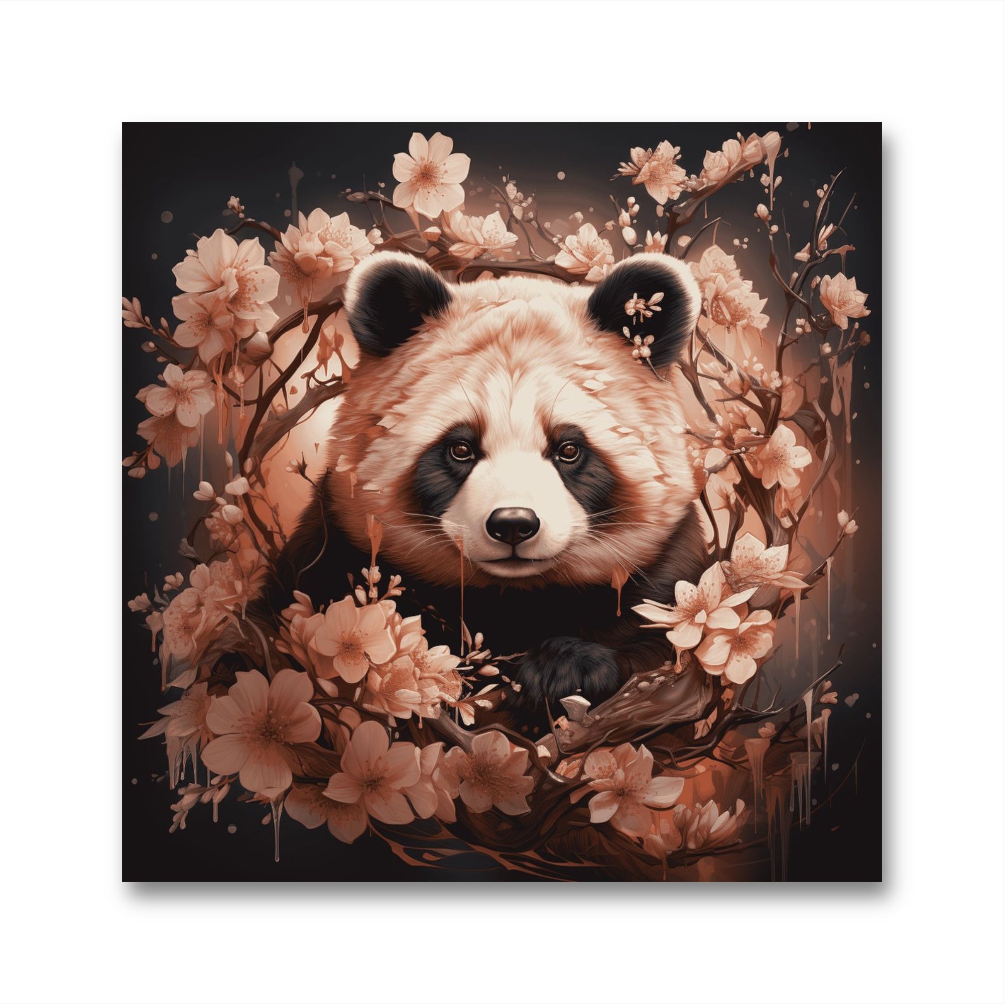 Glasbild - Cherry Blossom Panda - mywallexpressions