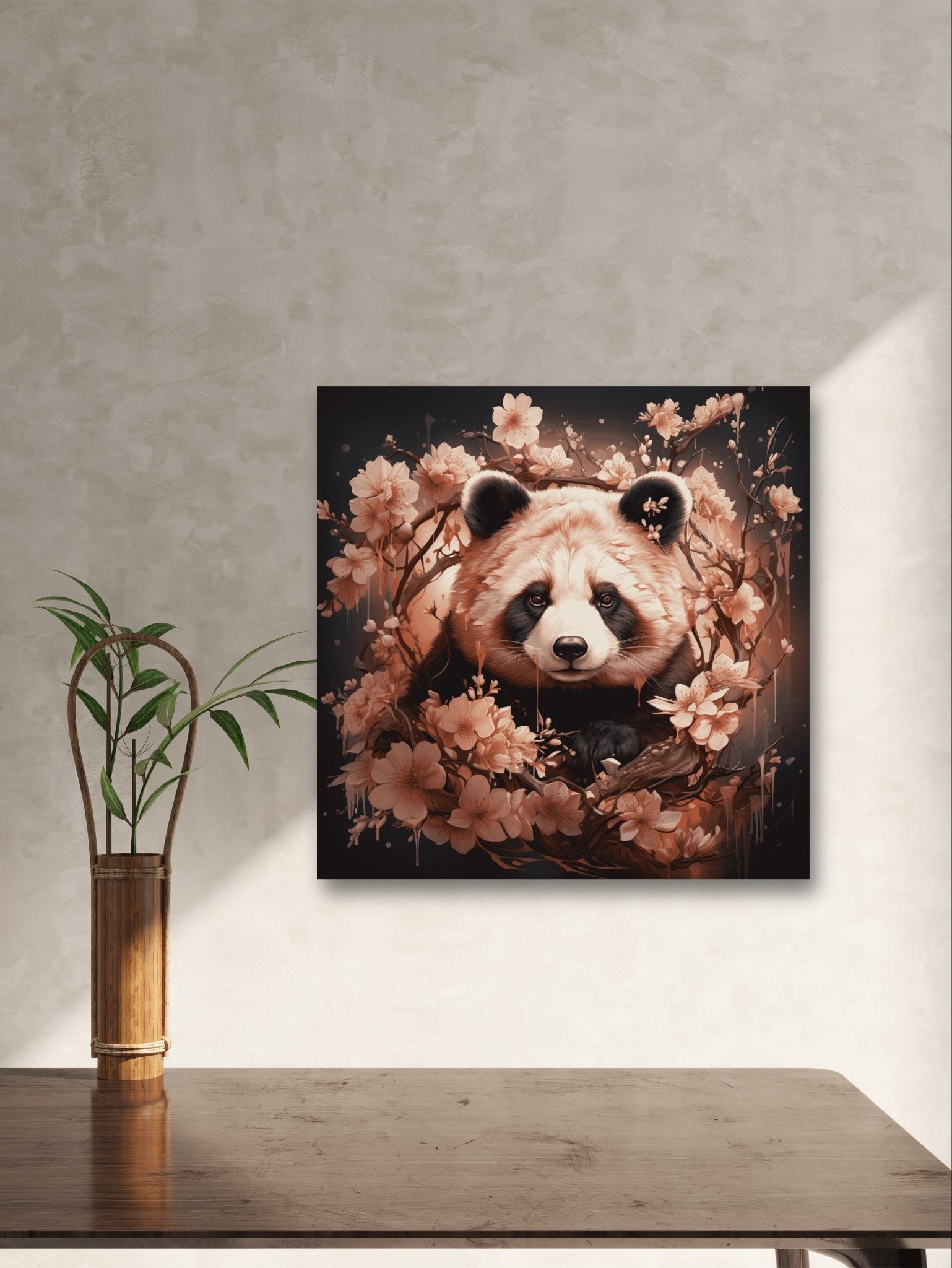 Glasbild - Cherry Blossom Panda - mywallexpressions