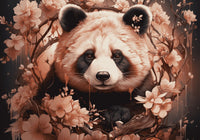 Glasbild - Cherry Blossom Panda - mywallexpressions