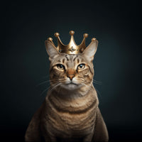 Glasbild - Crown Cat - mywallexpressions