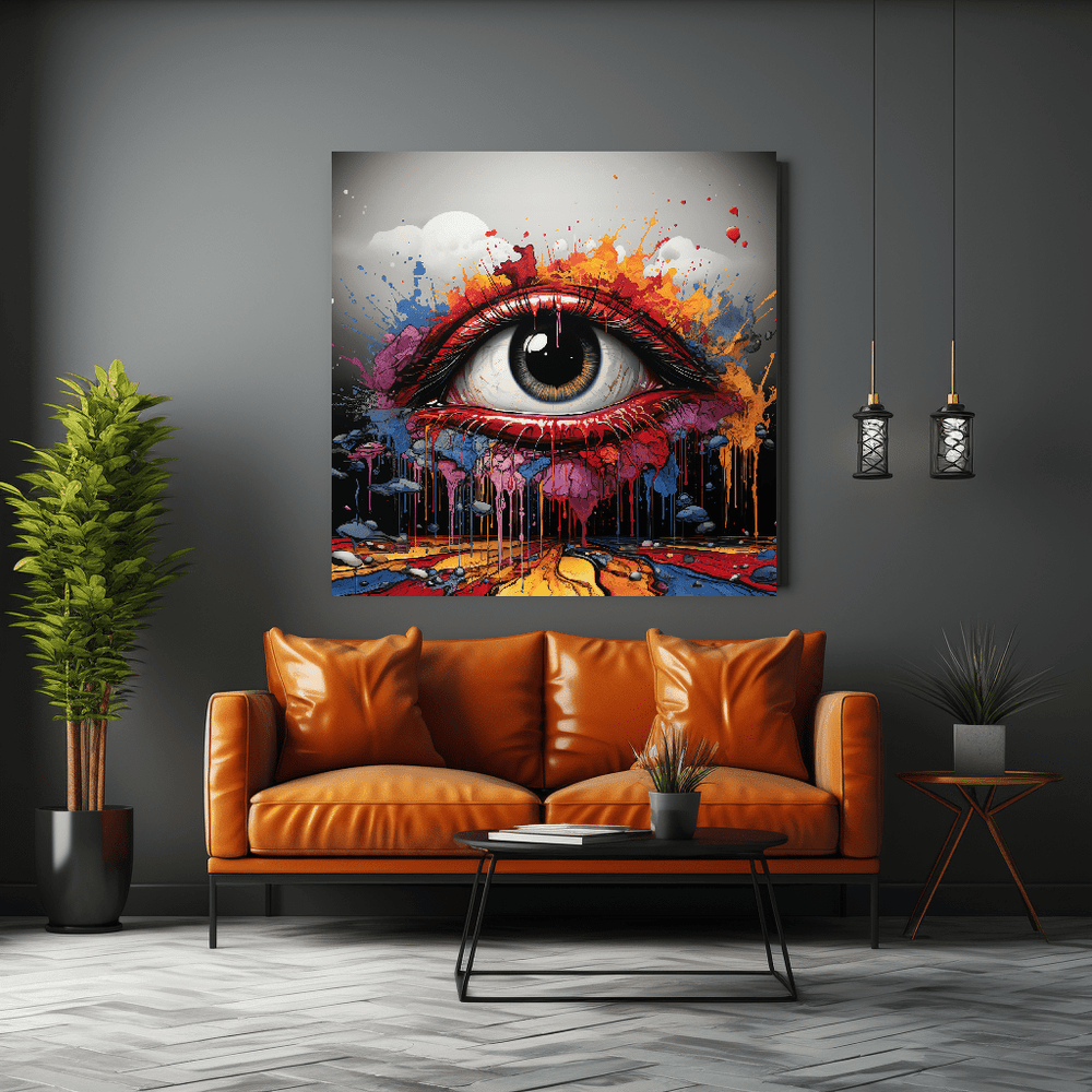 Glasbild - Eye in Heaven Pop Art - mywallexpressions