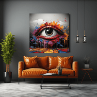 Glasbild - Eye in Heaven Pop Art - mywallexpressions