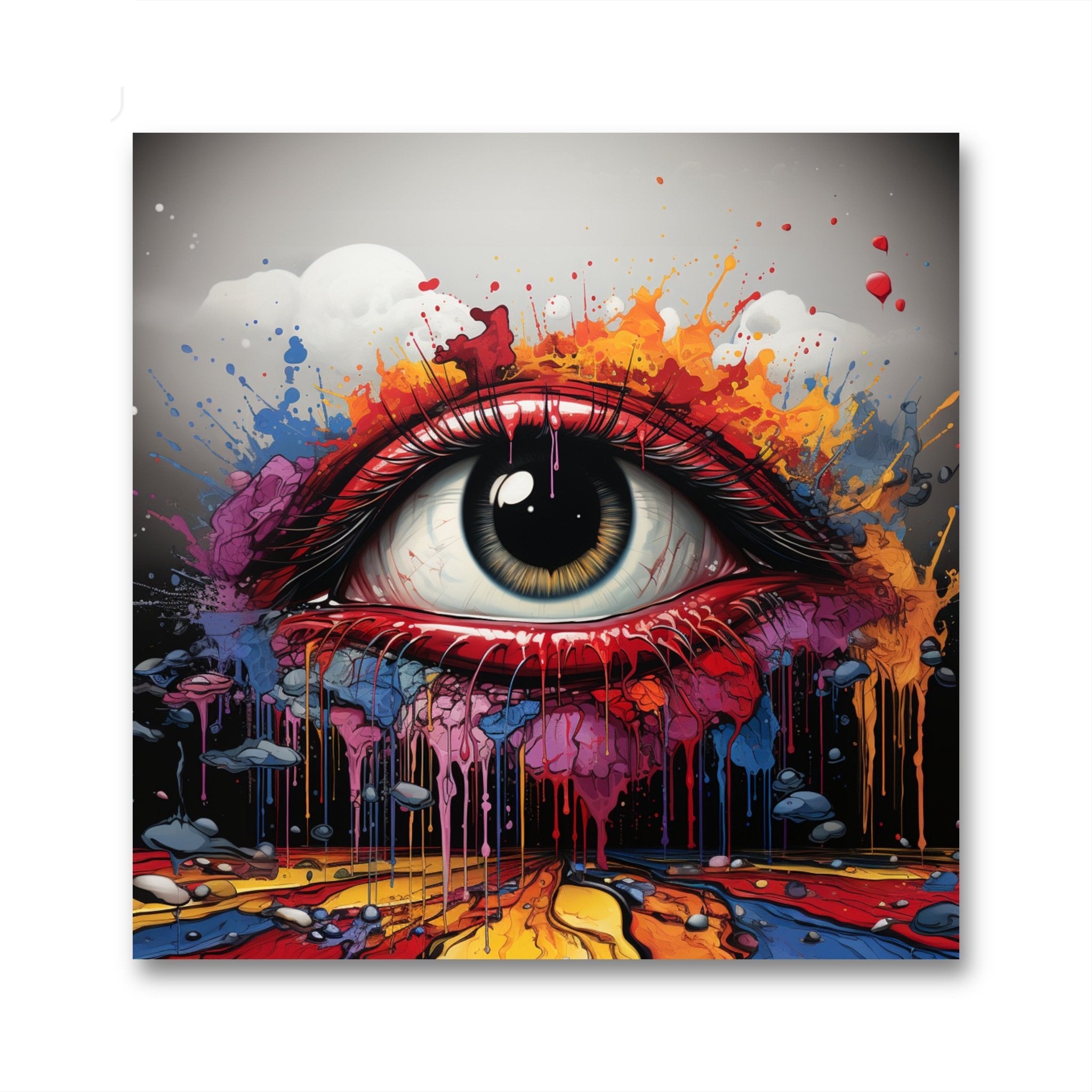 Glasbild - Eye in Heaven Pop Art - mywallexpressions