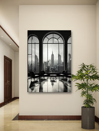 Glasbild - Fensterblick New York Skyline - mywallexpressions