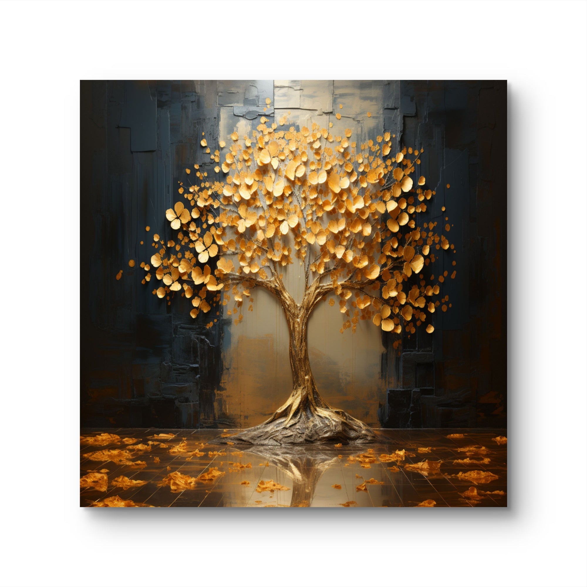 Goldener Baum Leinwandbild