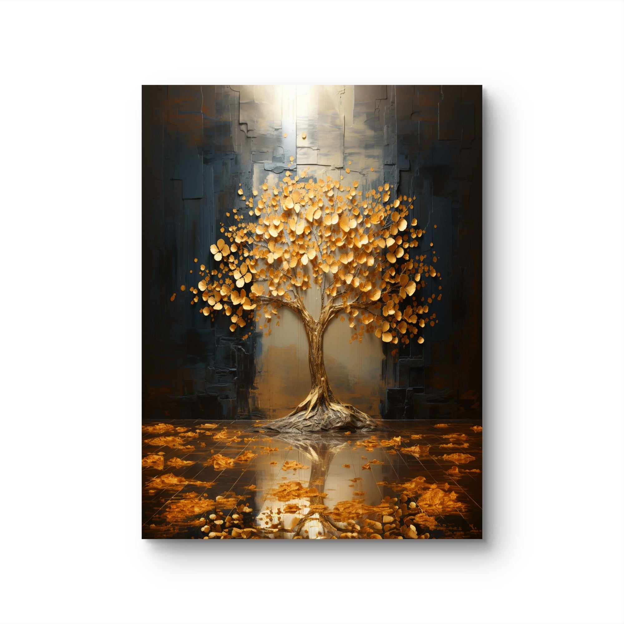 Goldener Baum Leinwandbild