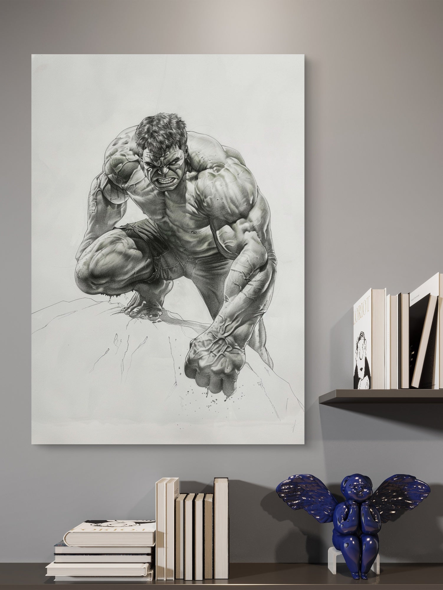 Hulk Wandbild Zeichnung