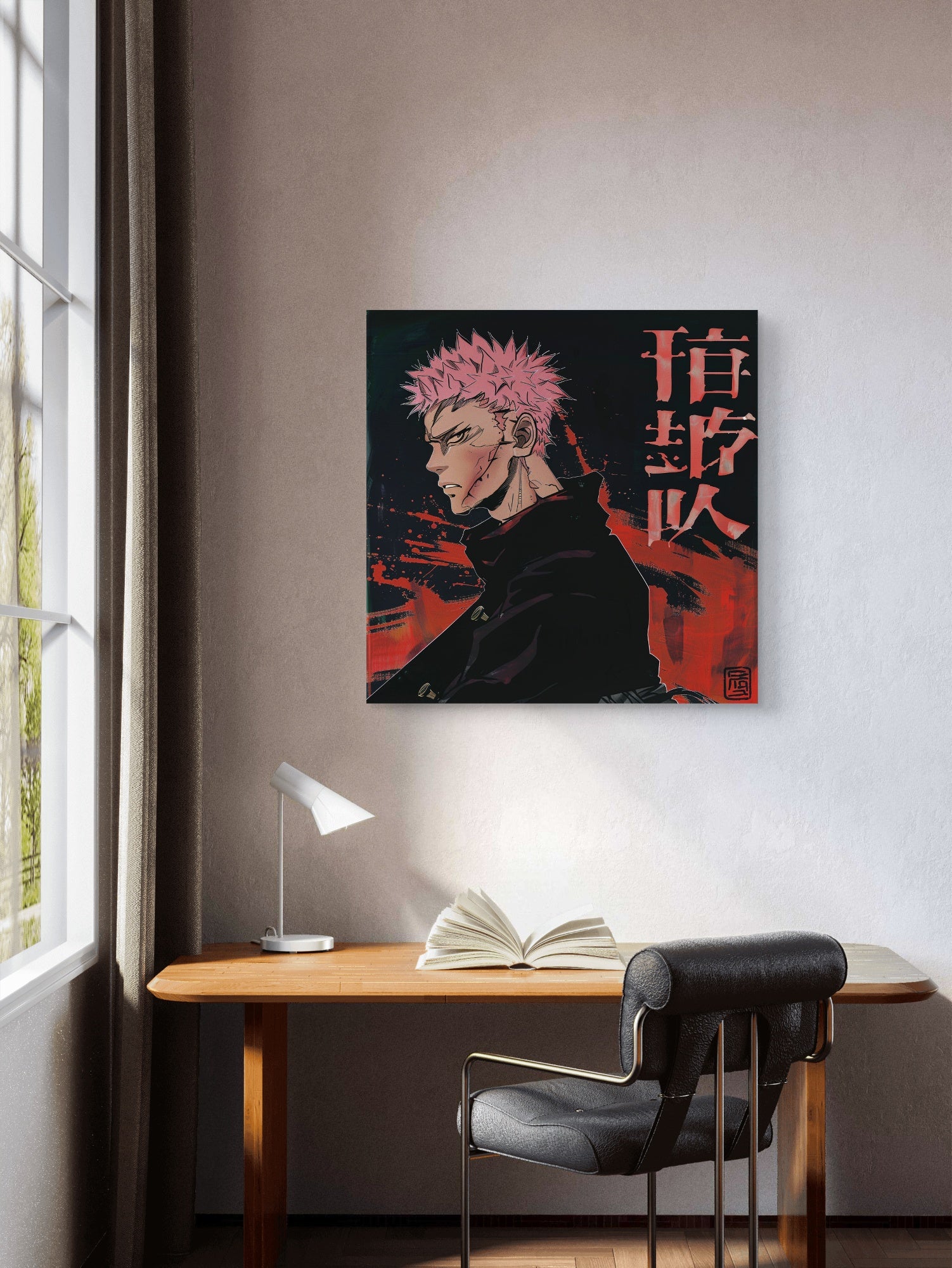 Yuji Itadori Anime Glasbild -Jujutsu Kaisen