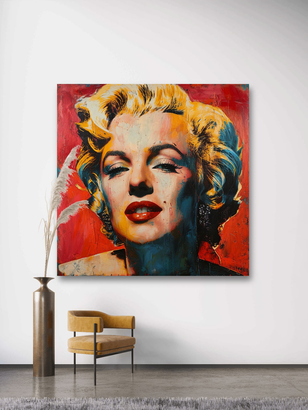 Marilyn Monroe Glasbild- Pop Art Style