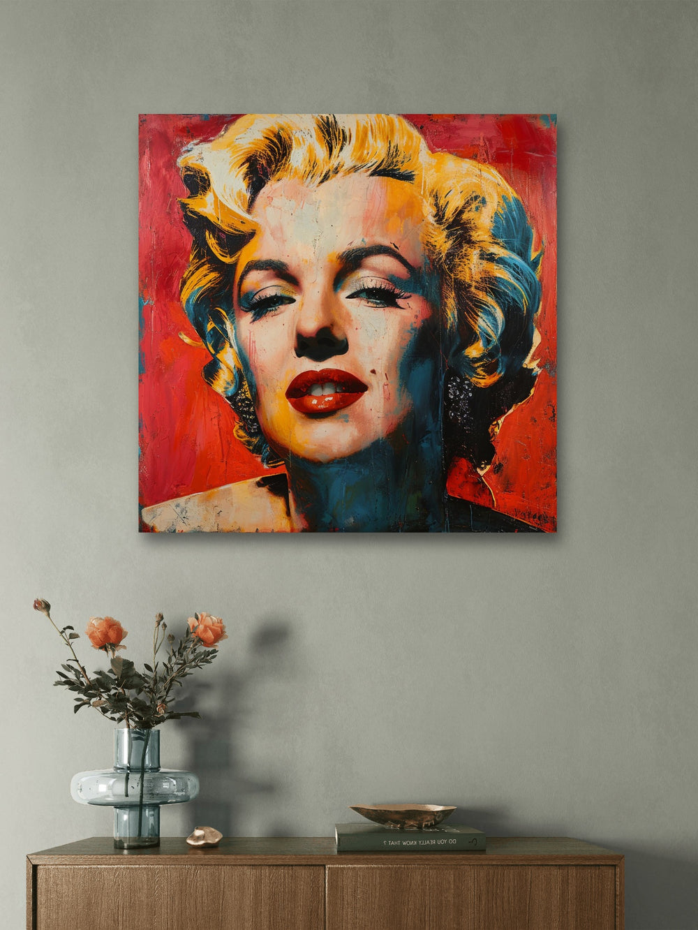 Marilyn Monroe Glasbild- Pop Art Style