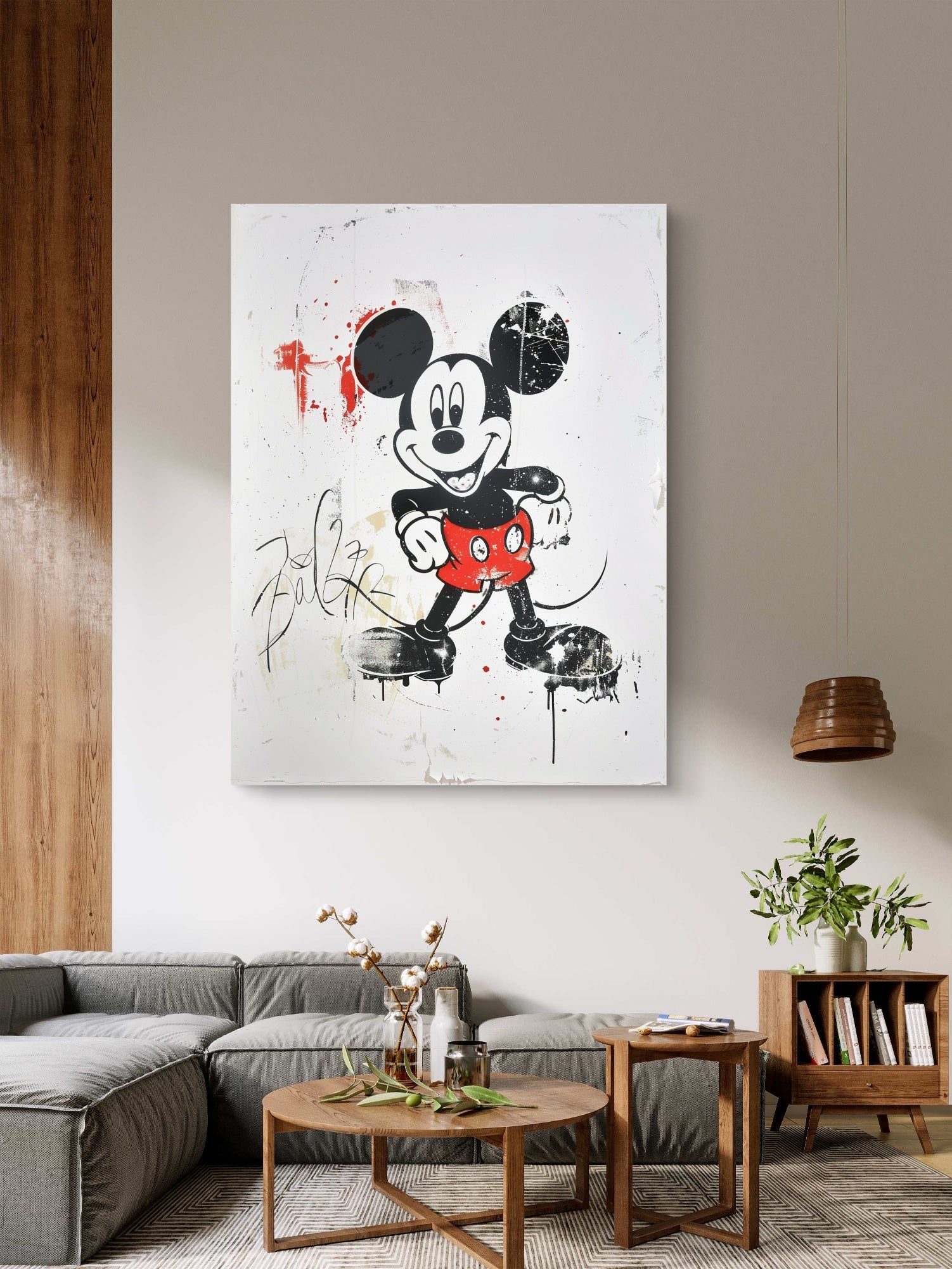 Micky Maus Glasbild