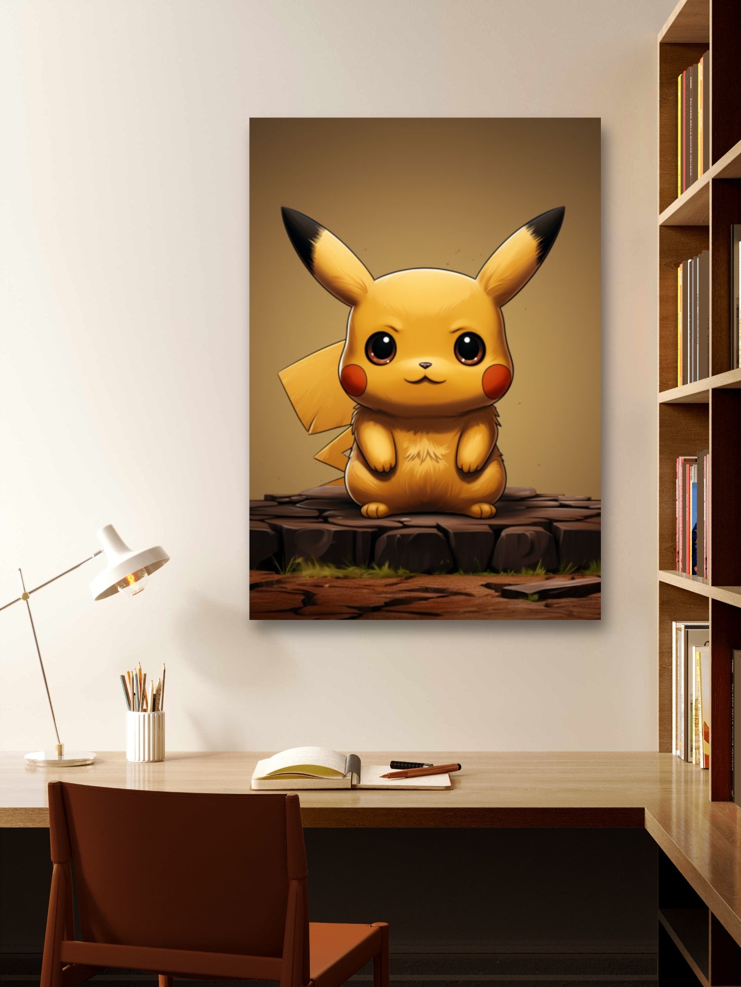 Pikachu Anime Glasbild